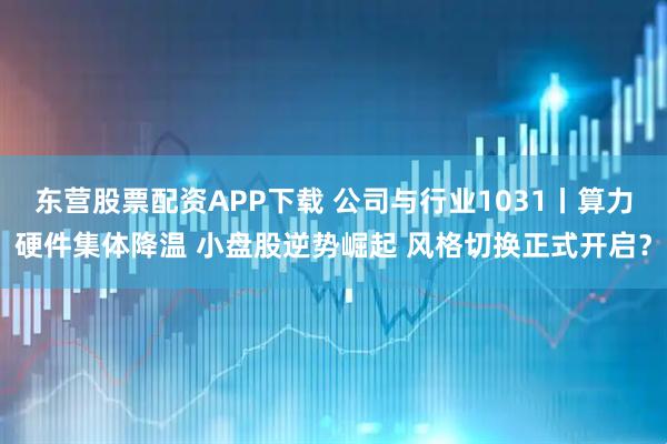 东营股票配资APP下载 公司与行业1031丨算力硬件集体降温 小盘股逆势崛起 风格切换正式开启？