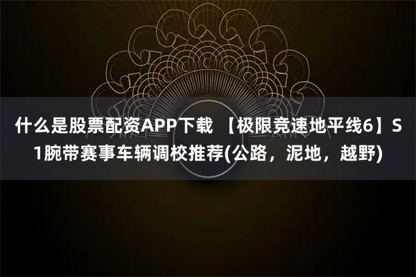 什么是股票配资APP下载 【极限竞速地平线6】S1腕带赛事车辆调校推荐(公路，泥地，越野)