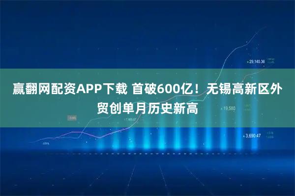赢翻网配资APP下载 首破600亿！无锡高新区外贸创单月历史新高